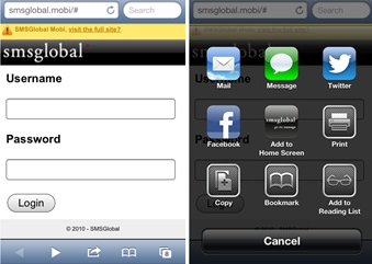 SMSGlobal Mobile Site SMSGlobal Mobile Site